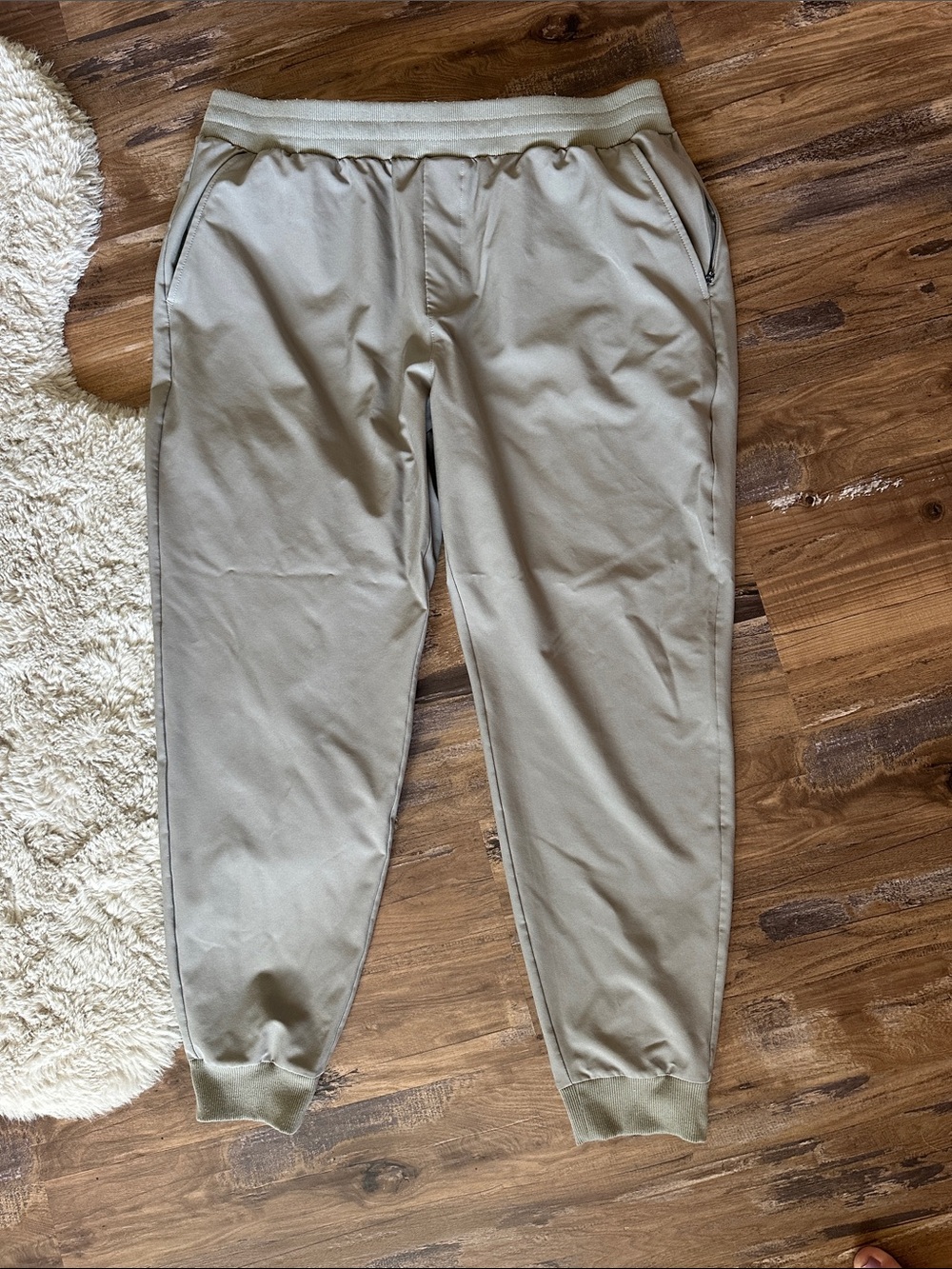 Men's Casual Slim Jogger Pants in Olive-Grey